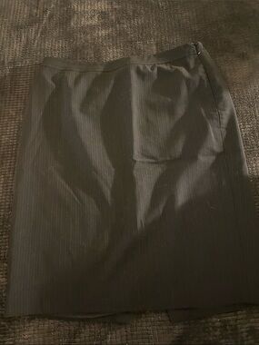The Limited Black Pinstripe Pencil Skirt